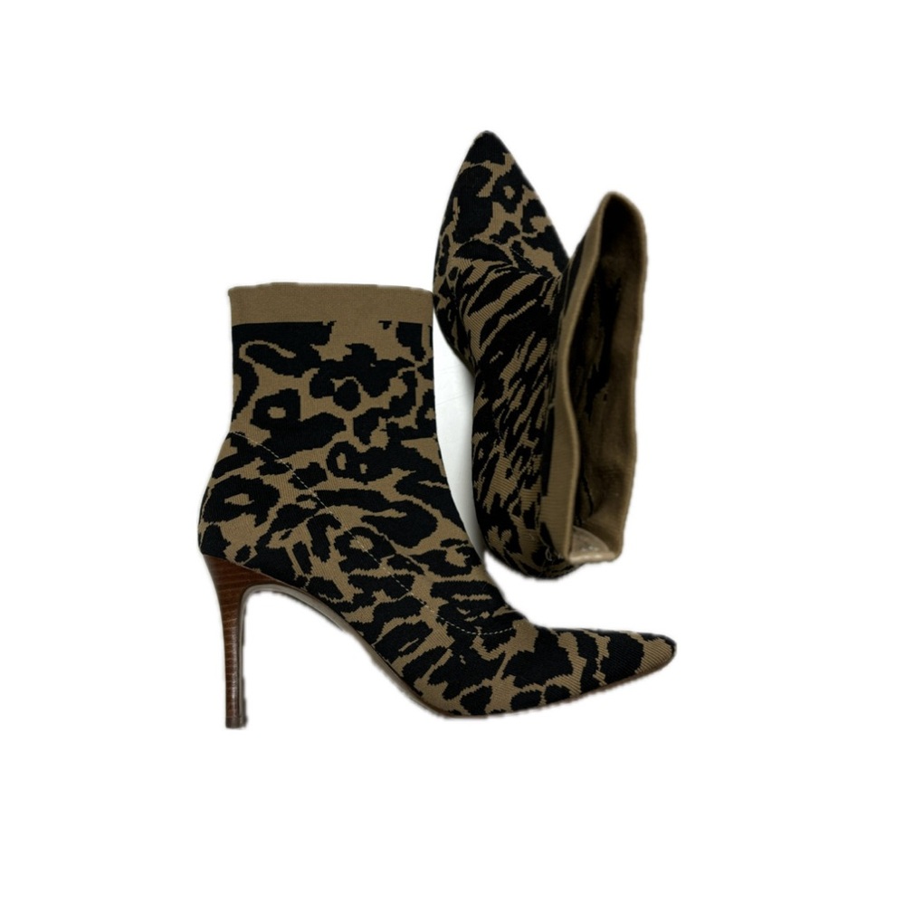 Louise et Cie Vachel Sock Bootie -Animal Print- Stretch Knit